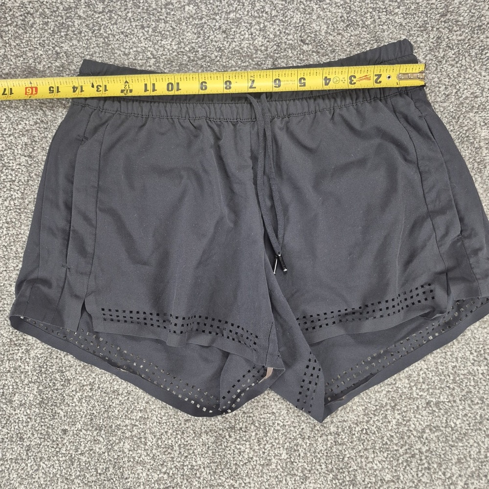 Athleta Baja Short Women's 2 Black Laser Cut Trim 4" Inseam Athletic - Picture 6 of 9